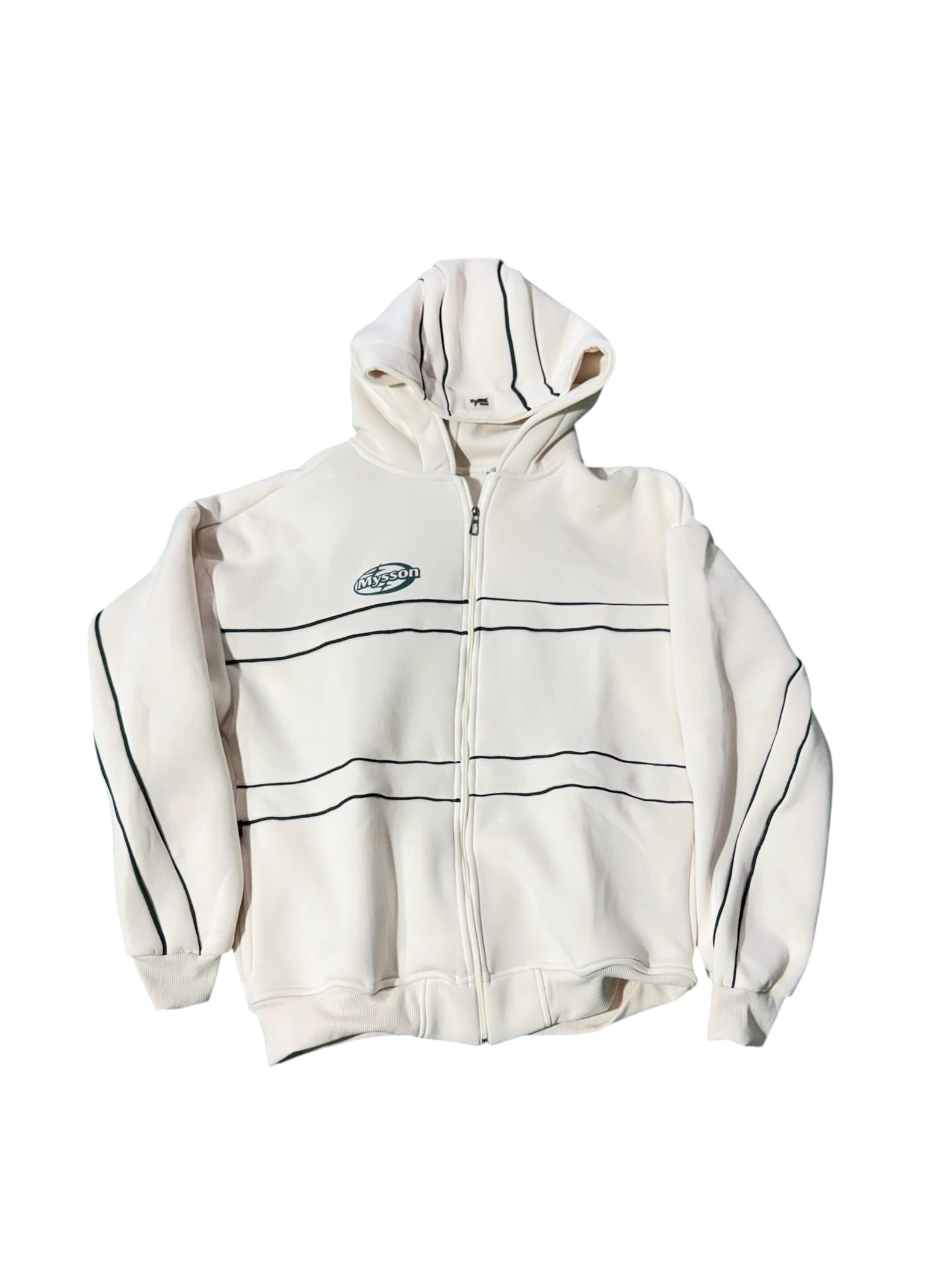 Hoodie White Zip